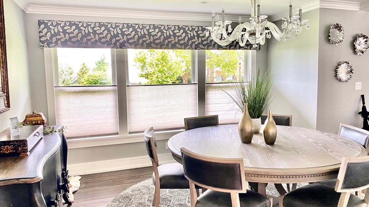 Dining Room window treatments by Homestead Window Treatments