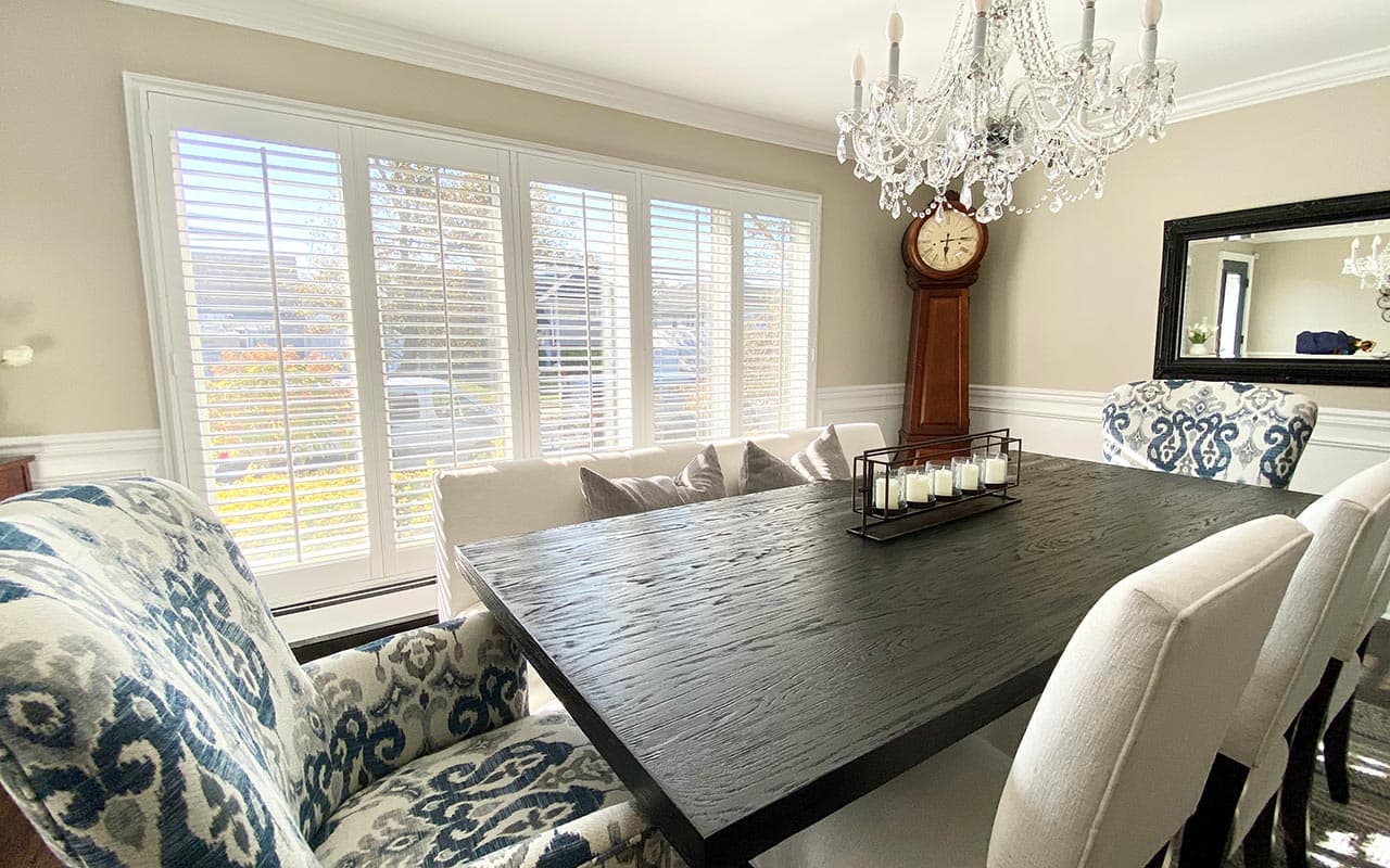 Custom hardwood plantation shutters